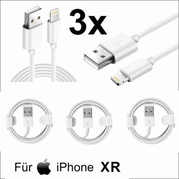 3x iPhone XR Lightning auf USB Kabel 1m Ladekabel